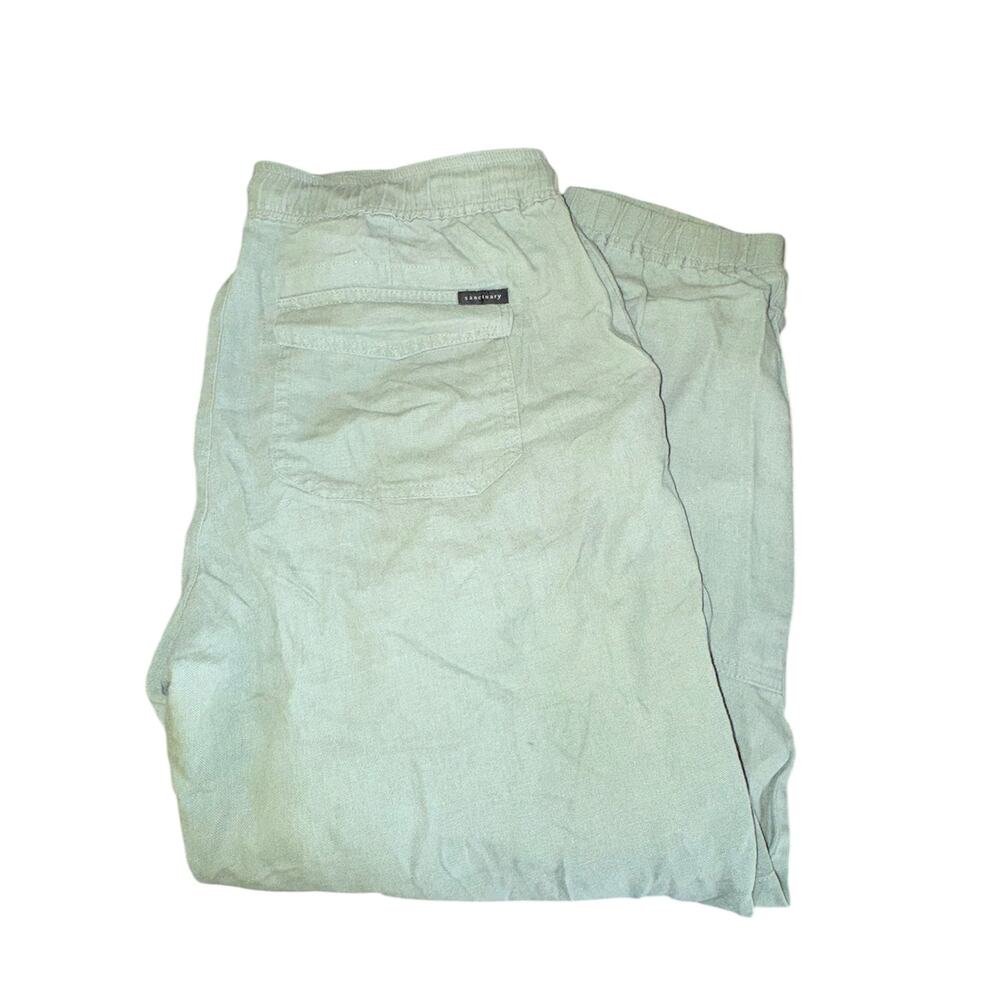 Sanctuary Linen Blend Cuffed Olive Green Women’s Pants Sz XL